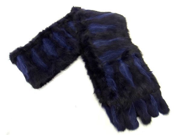 新品同様 CELINE セリーヌ ラビットファー 総柄 マフラー ストール ショール レディース ブラック系×パープル系 AJ1276ｱZ 
