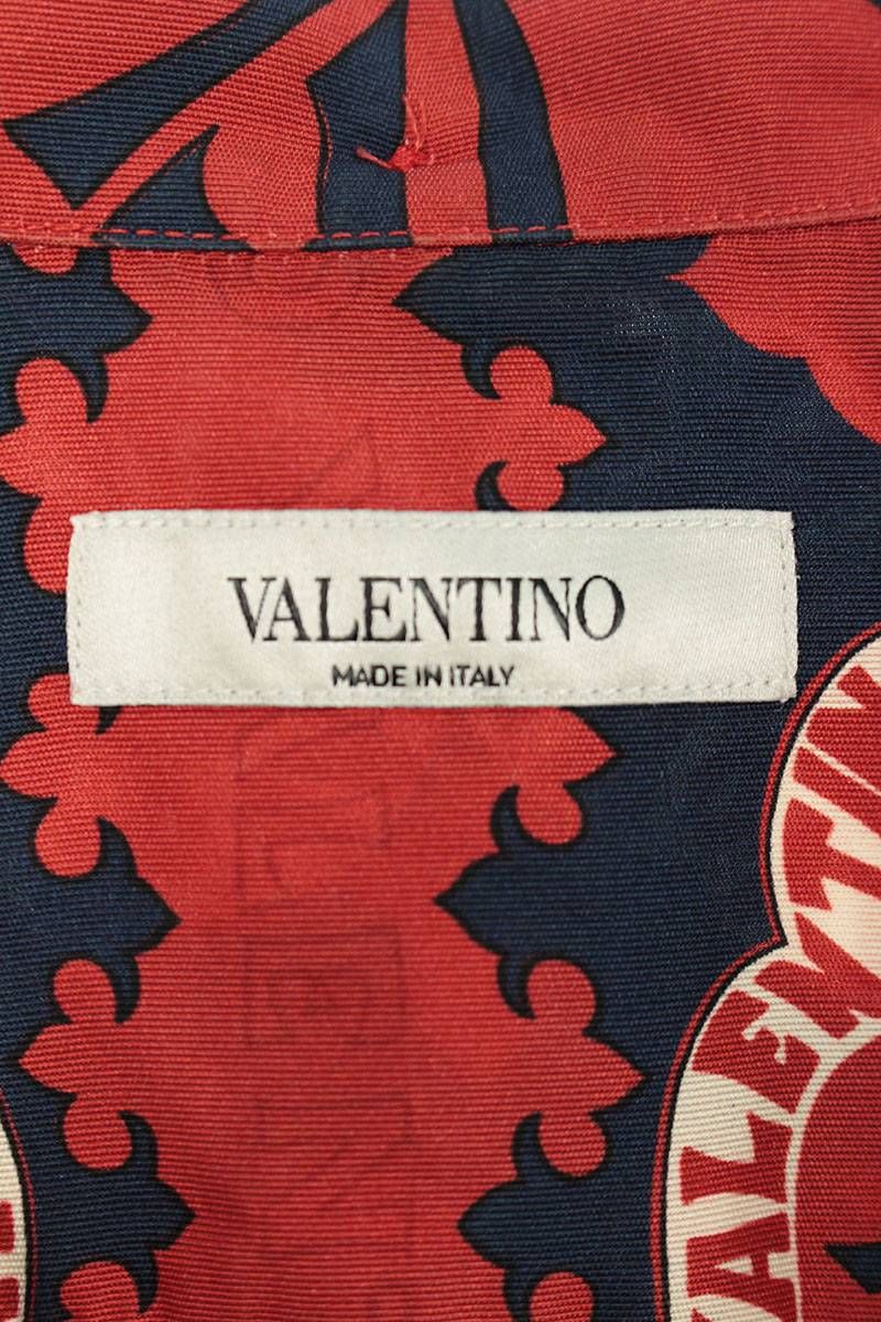 ヴァレンティノ RV3AA768UUZ ロゴバンダナシルク半袖シャツ メンズ 40
