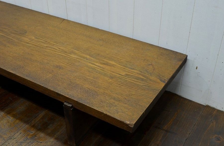 蔵C 4051 木製 天然木 一枚板 飾り台 置床 174ｃｍ ガラス工芸品 文机 