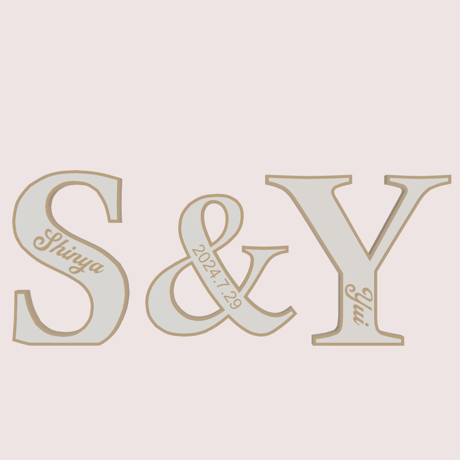 「確認」ぱんな様イニシャルオブジェ ELEMENTS（インテリア） アルファベット イニシャル オブジェ