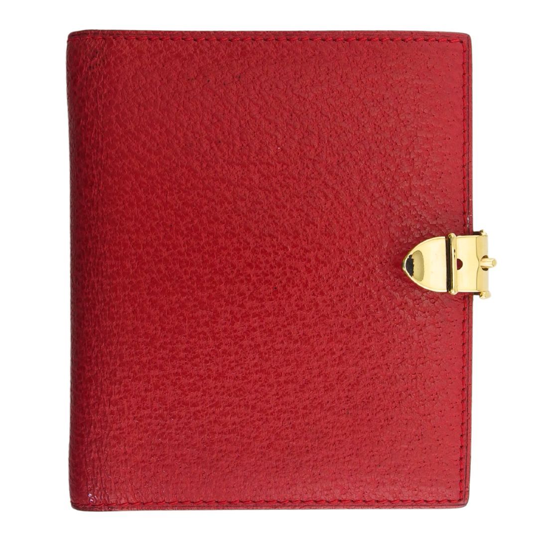 グッチ GUCCI 手帳カバー ベルトデザイン アジェンダ レッド レディース