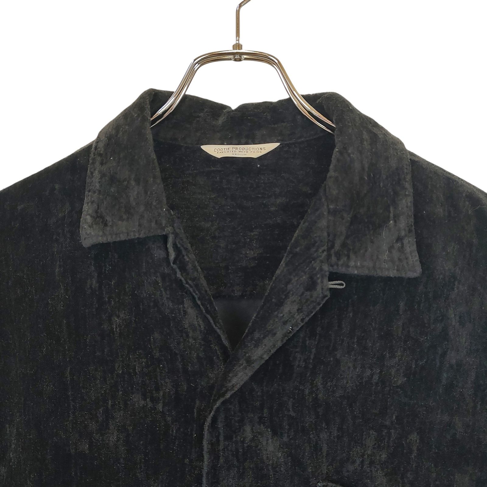 COOTIE クーティー 23SS Garment Dyed L/C Velvet Open Collar ベロア 