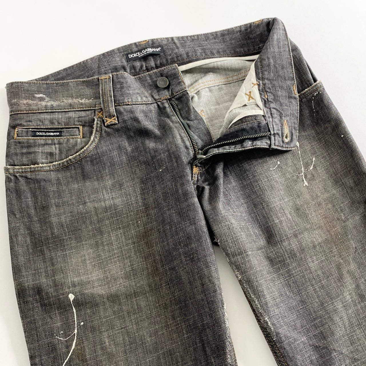 67e12 DOLCE&GABBANA ドルチェアンドガッバーナ クラッシュ加工 ペンキ 