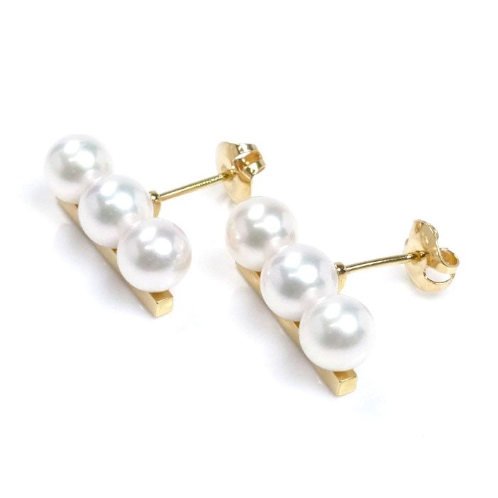 TASAKI タサキ K18YG イエローゴールド バランス ネオ パール ピアス E