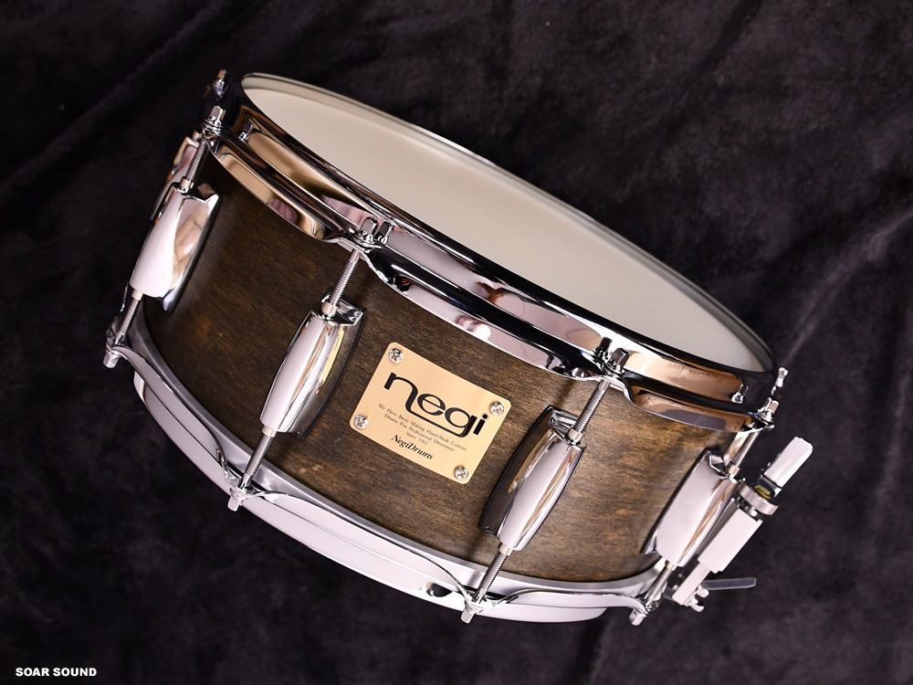 Negi Drums ネギドラム 14 x5.5 アガチス レインフォースメント ウォルナットサテン GR1455PI-S2W スネア スネアドラム
