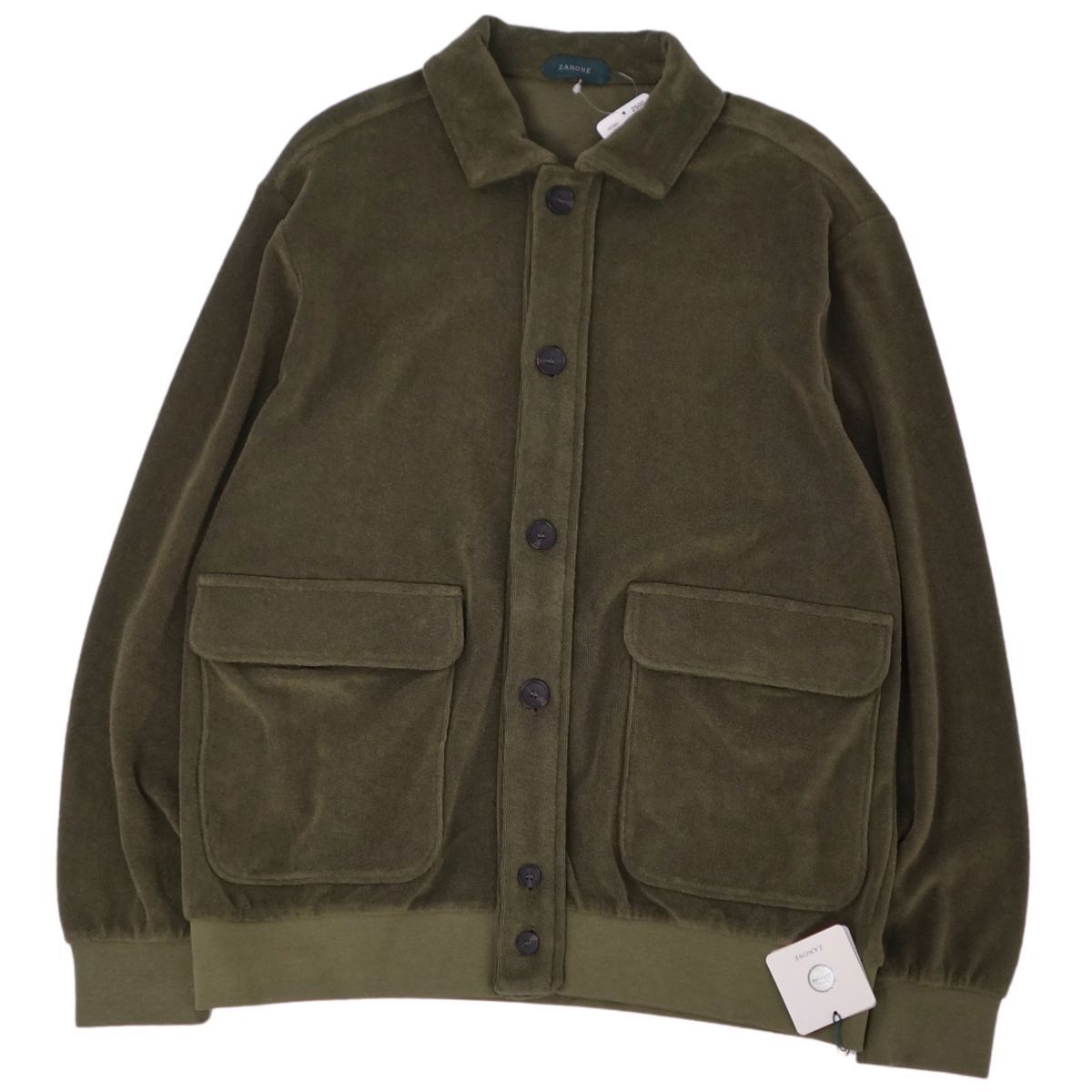 未使用 ザノーネ ZANONE カーディガン ブルゾン ジャケット パイル 