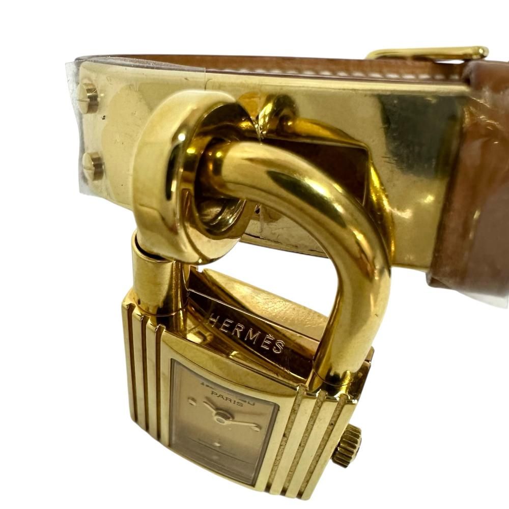 HERMÈS ケリーウォッチ ゴールド金具 レザーベルト HERMES エルメス ケリーウォッチ 腕時計 レディース クウォーツ