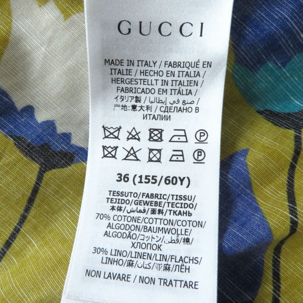 極美品◎正規品 イタリア製 GUCCI グッチ 665341 レディース リネン混