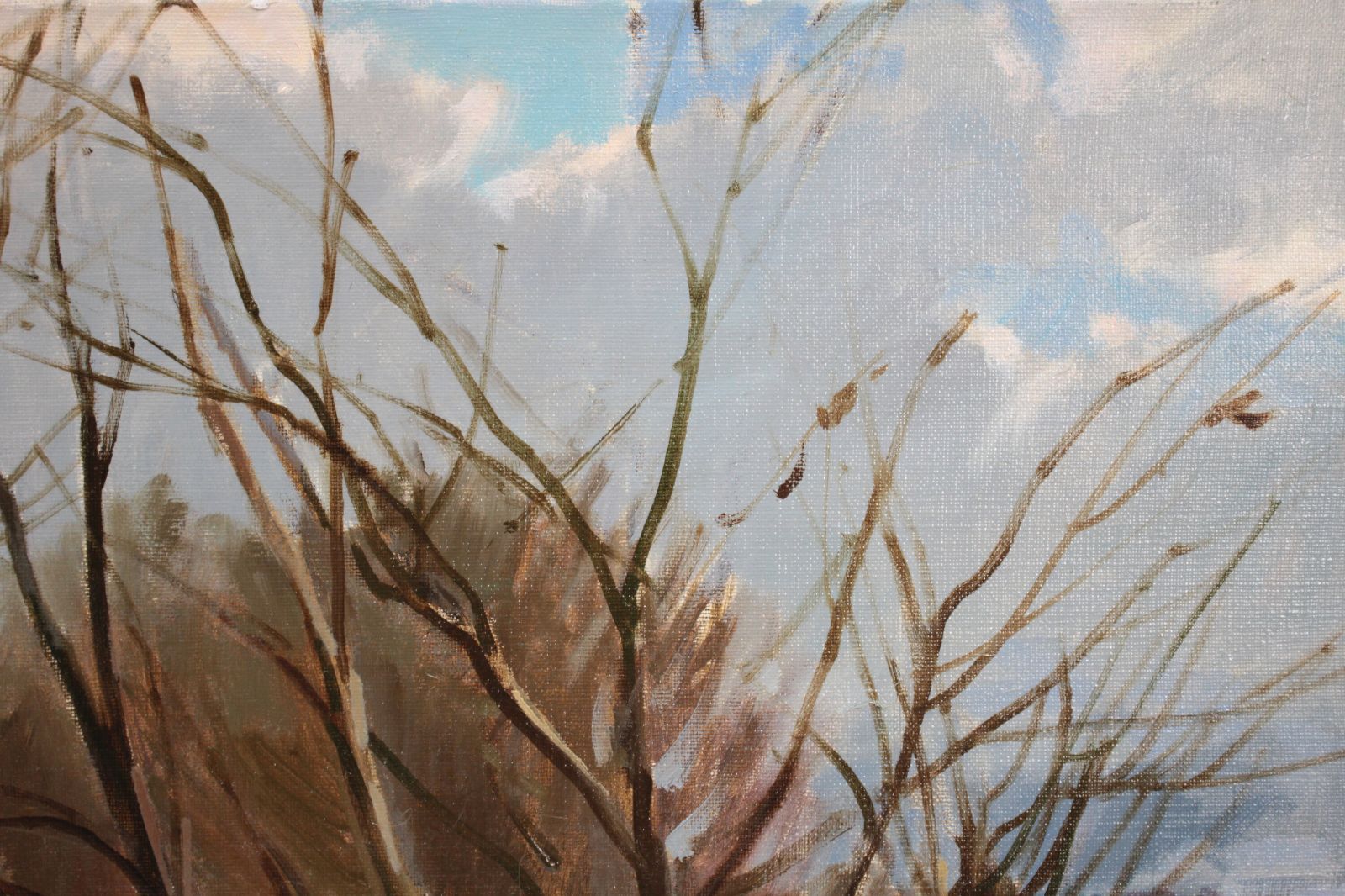 山岸正巳『待春（於 岩内）』油彩画【真作保証】 絵画 山岸正巳『待春（於 岩内）』油彩画【真作保証】 絵画の通販 by