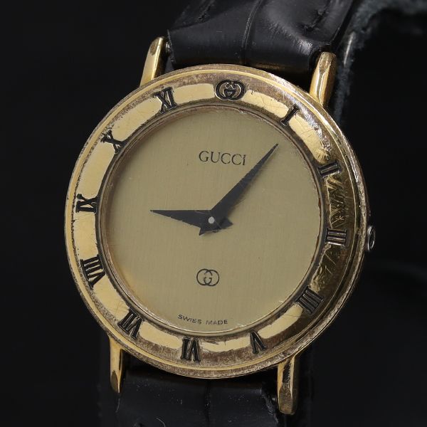 GUCCI 3000L ゴールド文字盤 レディース腕時計 GUCCI 3000L ゴールド文字盤 レディース腕時計