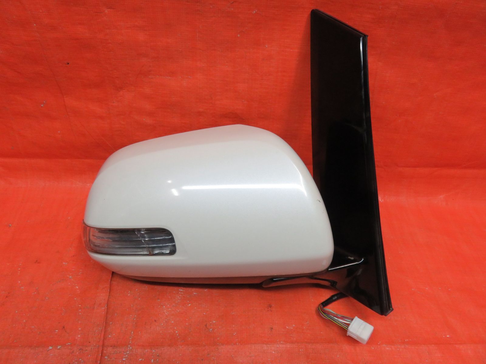 LA3689* アルファード GGH20W後期 右 ドアミラー|運転席 サイドミラー|純正 白070 ANH20W ANH25W GGH25W|ヴェルファイア ひび|