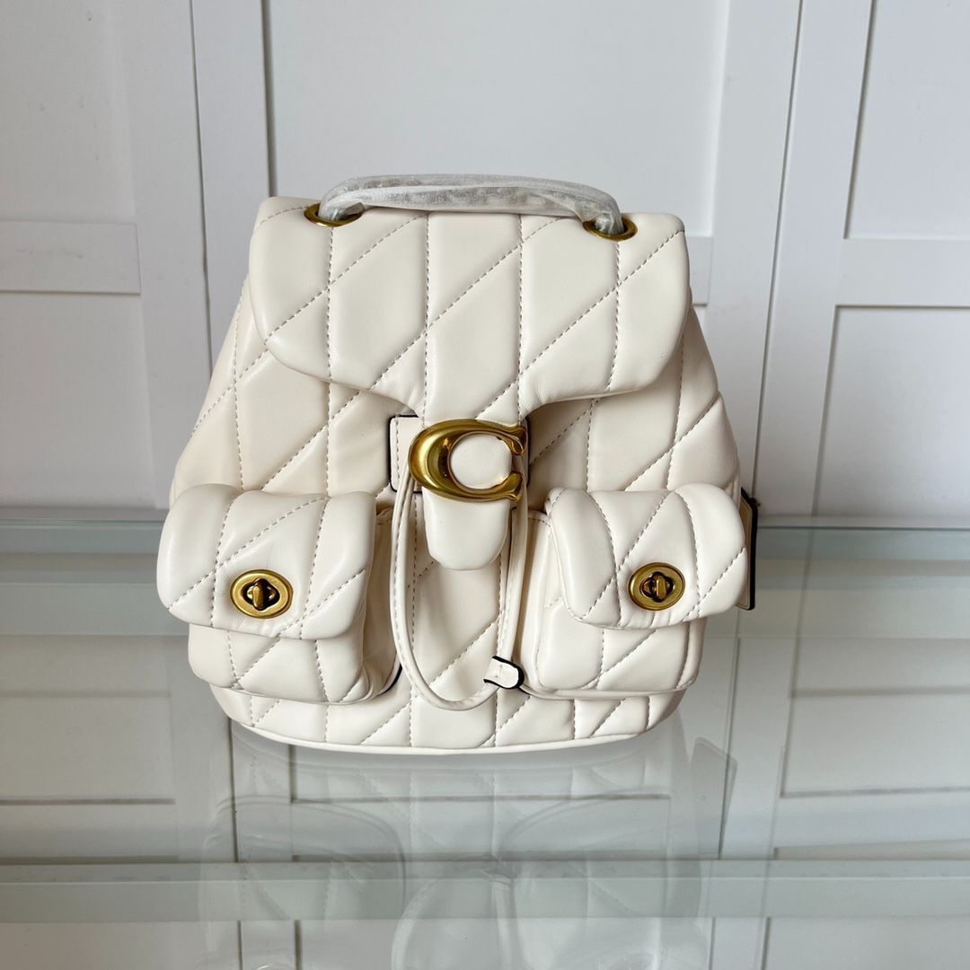 魅力的な価格 新品、未使用】COACH ホワイト 21 バックパック TABBY コーチ バッグ
