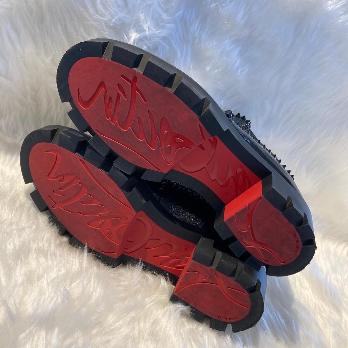 Christian Louboutin クリスチャンルブタン スタッズ サイドゴアブーツ