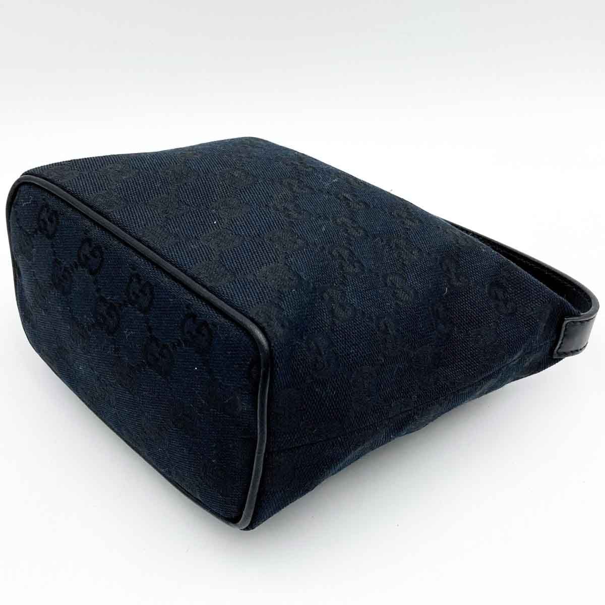 S*）様 GUCCI ハンドバッグ GGキャンバス ブラック 039-1147 良品 グッチ GUCCI アクセサリーポーチ GG キャンバス 039 1147