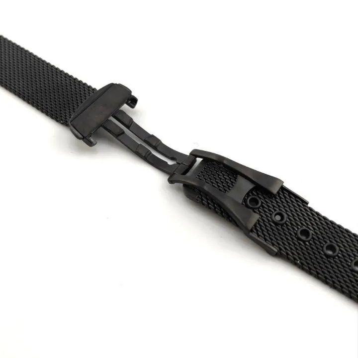 20mm メッシュ ブレスレット ブラック クイックバネ棒 社外品