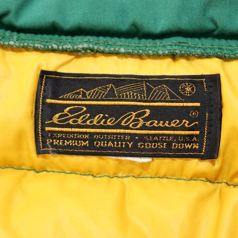 【vintage・80s】 黒タグ　eddie bauer ダウンベスト EDDIE BAUER DOWN VEST 80S 「黒タグ、グレー」｜SAFARI