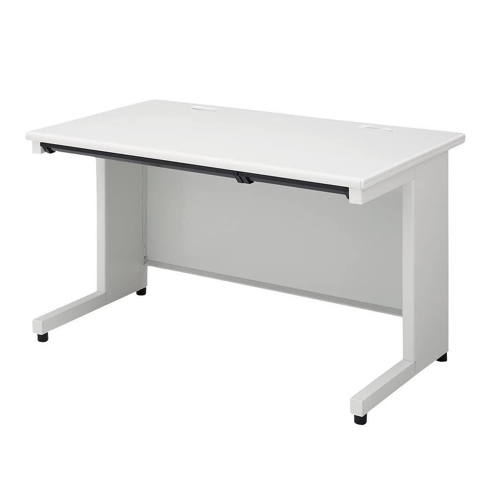 配線穴付き SH2-127H 天板ホワイト 本体ホワイト 奥行70cm 幅120 平机 609551 SH2デスク スチールデスク オフィスデスク プラス