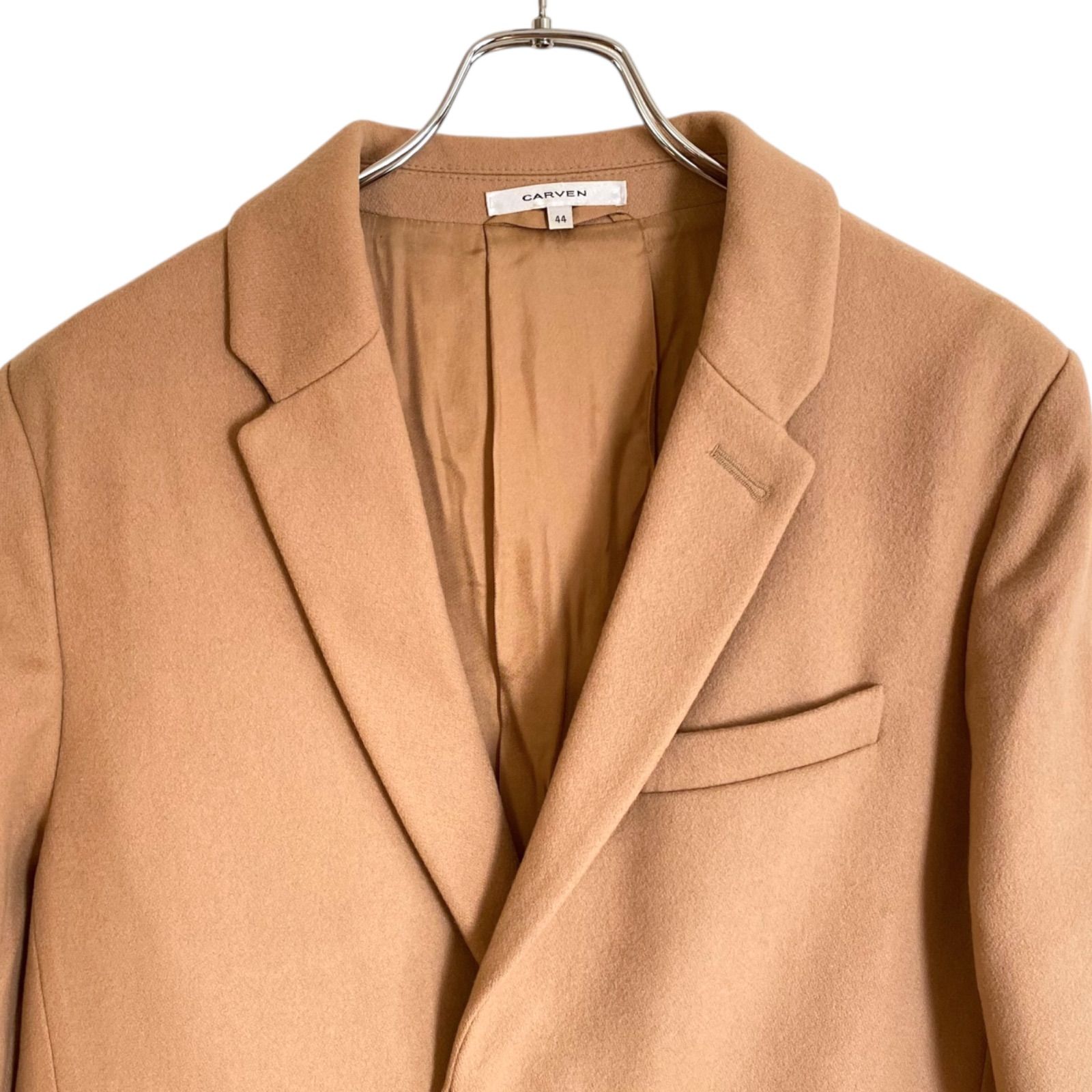 CARVEN カルヴェン ベージュ テーラードコート ロングコート ウール70