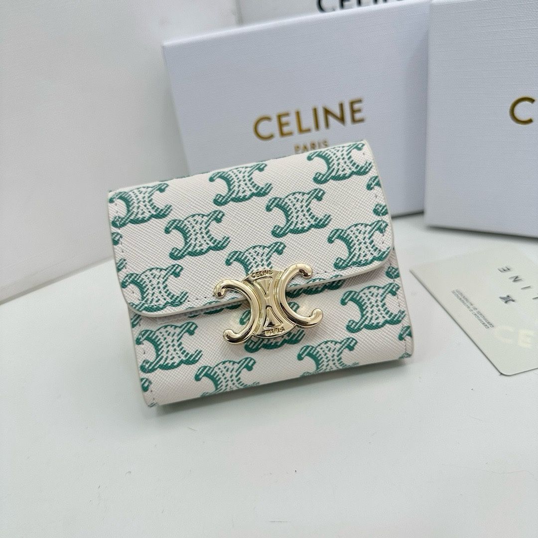 セリーヌ ウォレット 16332 プリントグリーン 最新モデル | ♥品