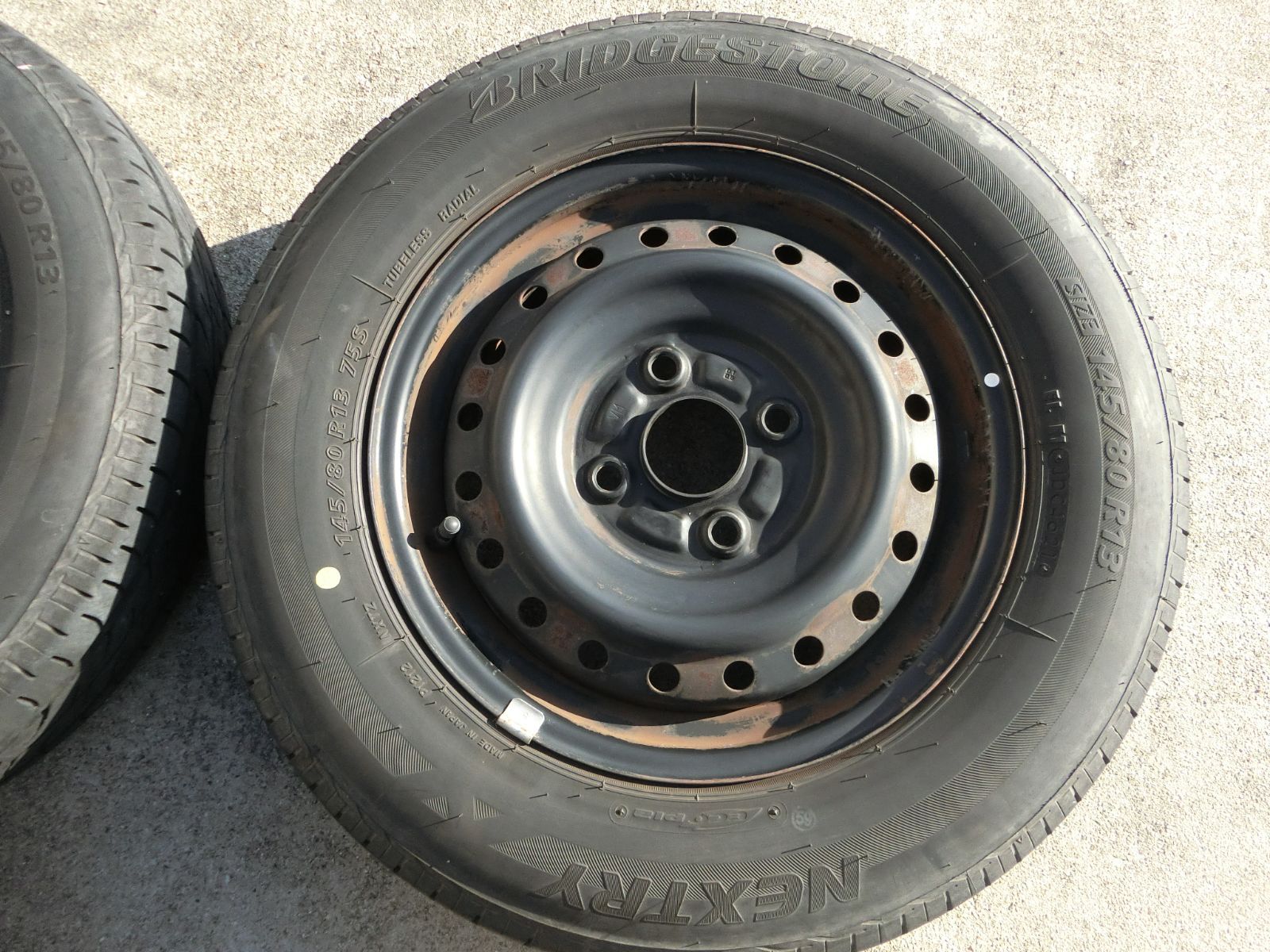 851 13インチ スチールホイール 13×4.0B PCD100 ハブ径 約54mm 4穴 4本セット 145 80R13 ダイハツ エッセ 外し FFCRYSTALESIA_COM