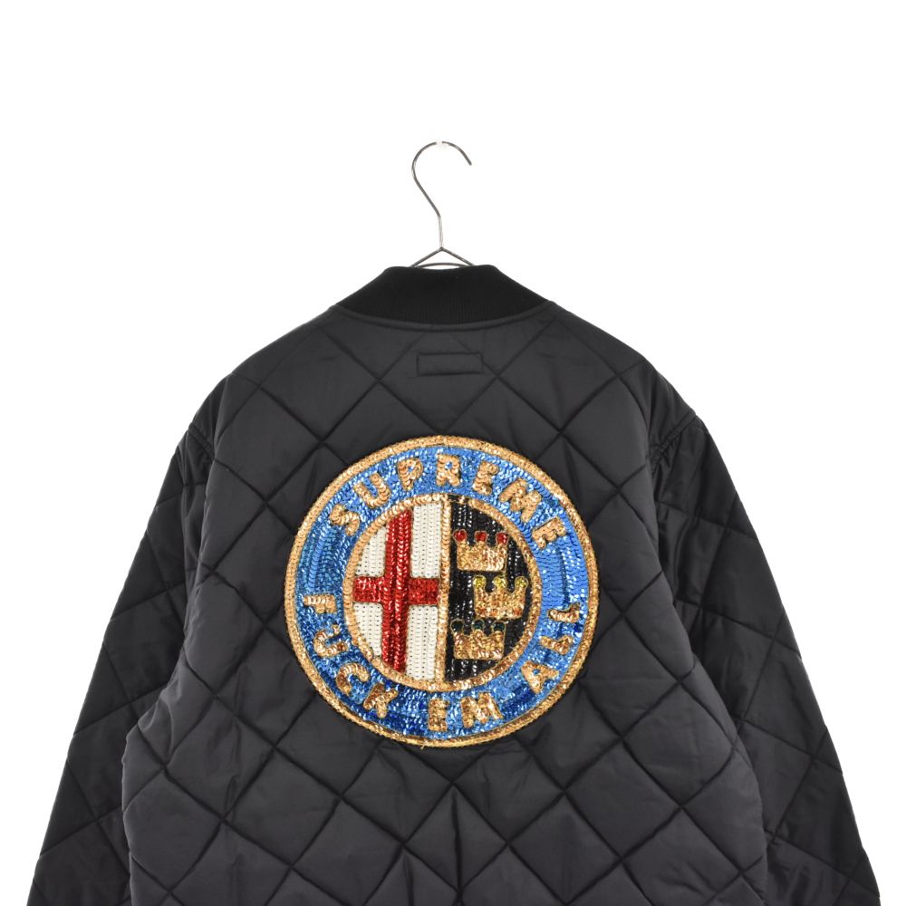 新商品のご紹介 supreme Sequin Patch Quilted Bomber