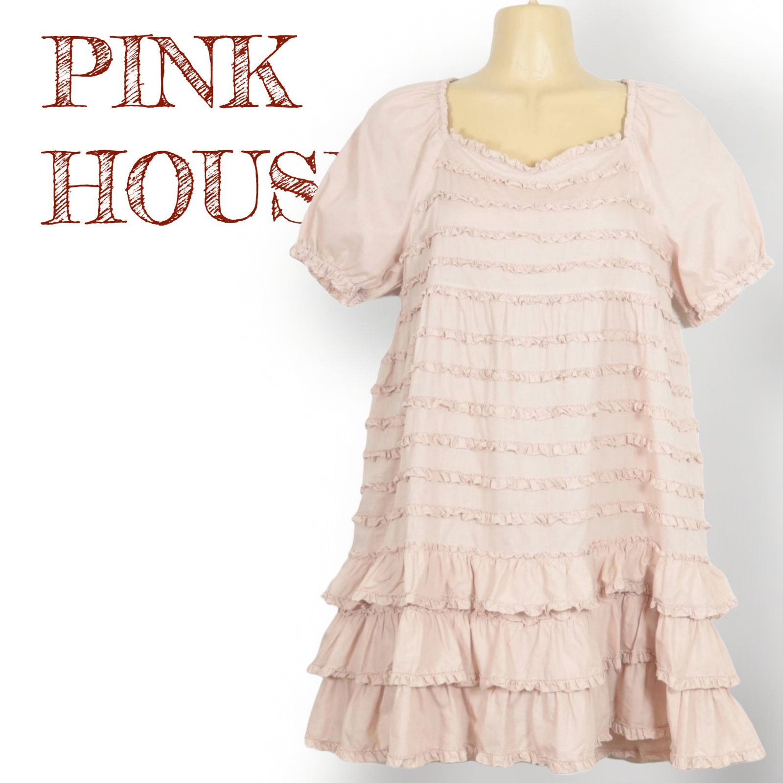 美品】ピンクハウス☆ローンチュニックブラウス ピンク系