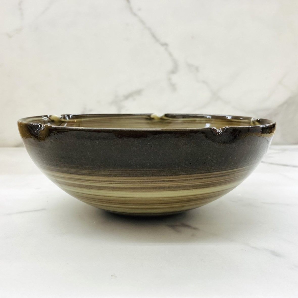 長崎県無形文化財指定 十三代臥牛窯 横石臥牛 刷毛目 菓子鉢 共箱　3点 長崎県 臥牛窯 現川菓子鉢 十三代 横石臥牛 共箱 長崎県無形文化財指定