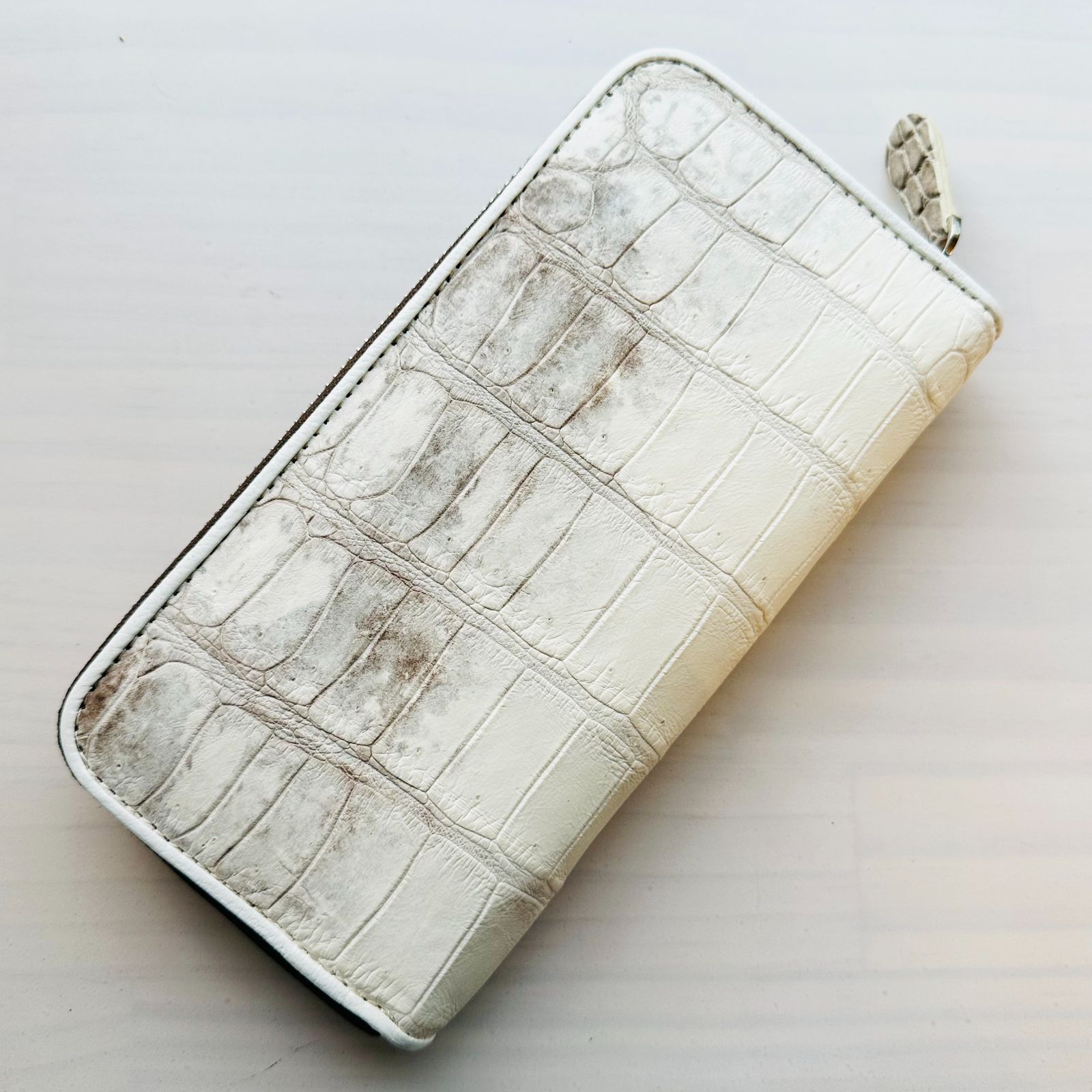 新品】最高峰ヒマラヤクロコダイルの長財布 #6 ホワイトブラウン