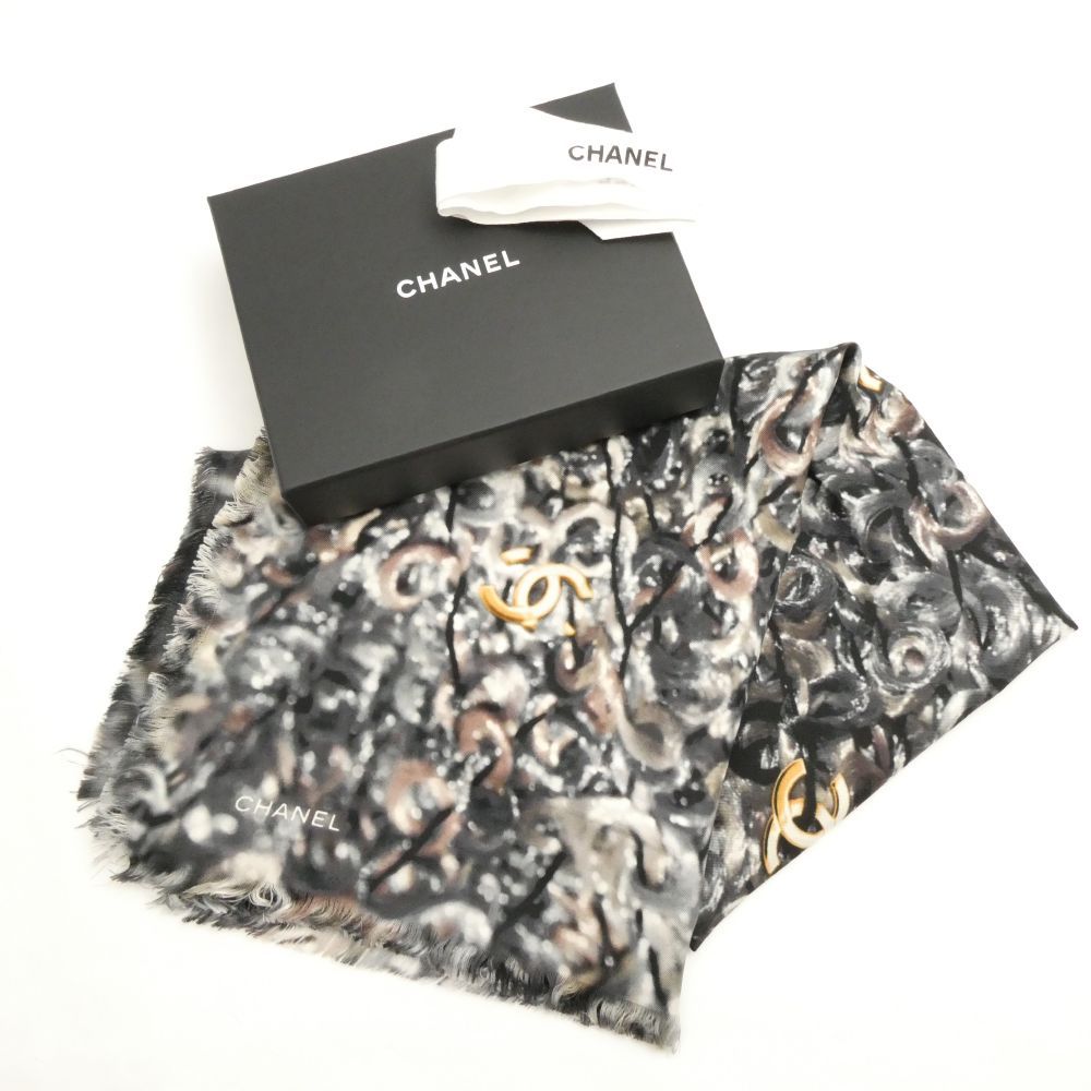 CHANEL シャネル スカーフ シルク グレー系 レディース AN2340