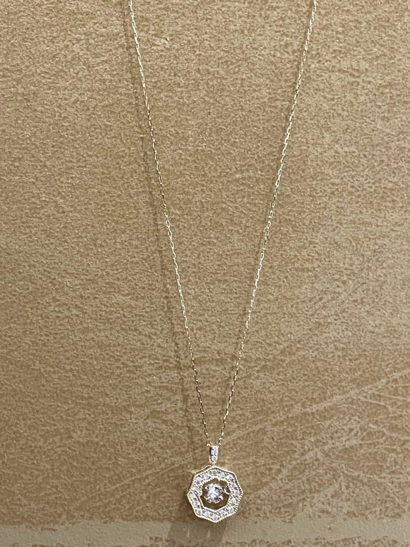 新品】K18ダンシングストーンダイヤモンド0.20ctペンダント