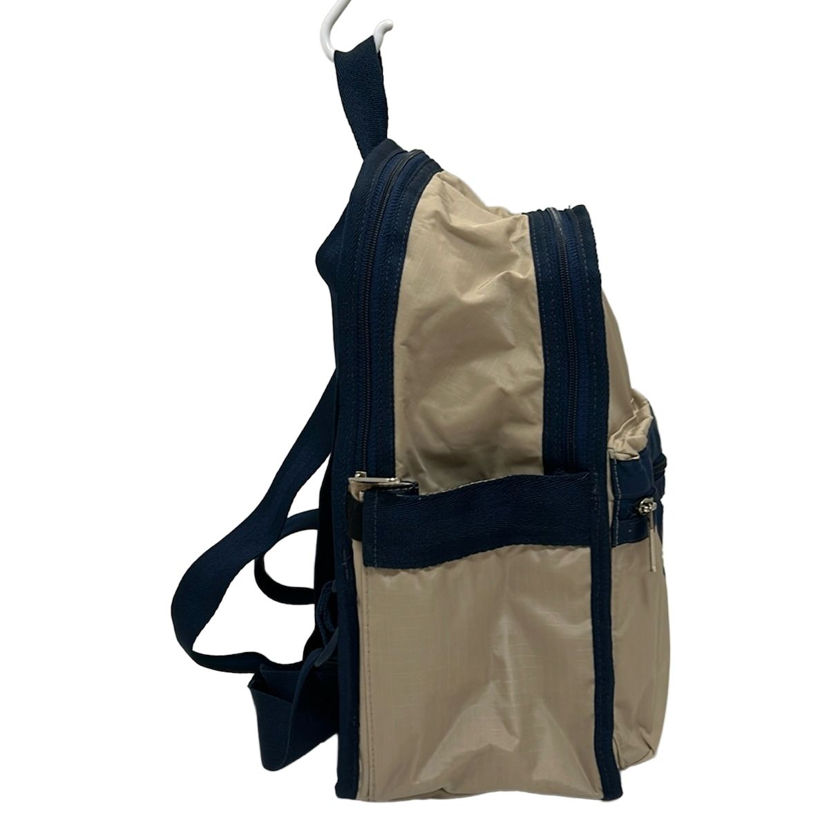 LESPORTSAC(レスポートサック) リュックサック美品  - ベージュ×ダークネイビー×マルチ