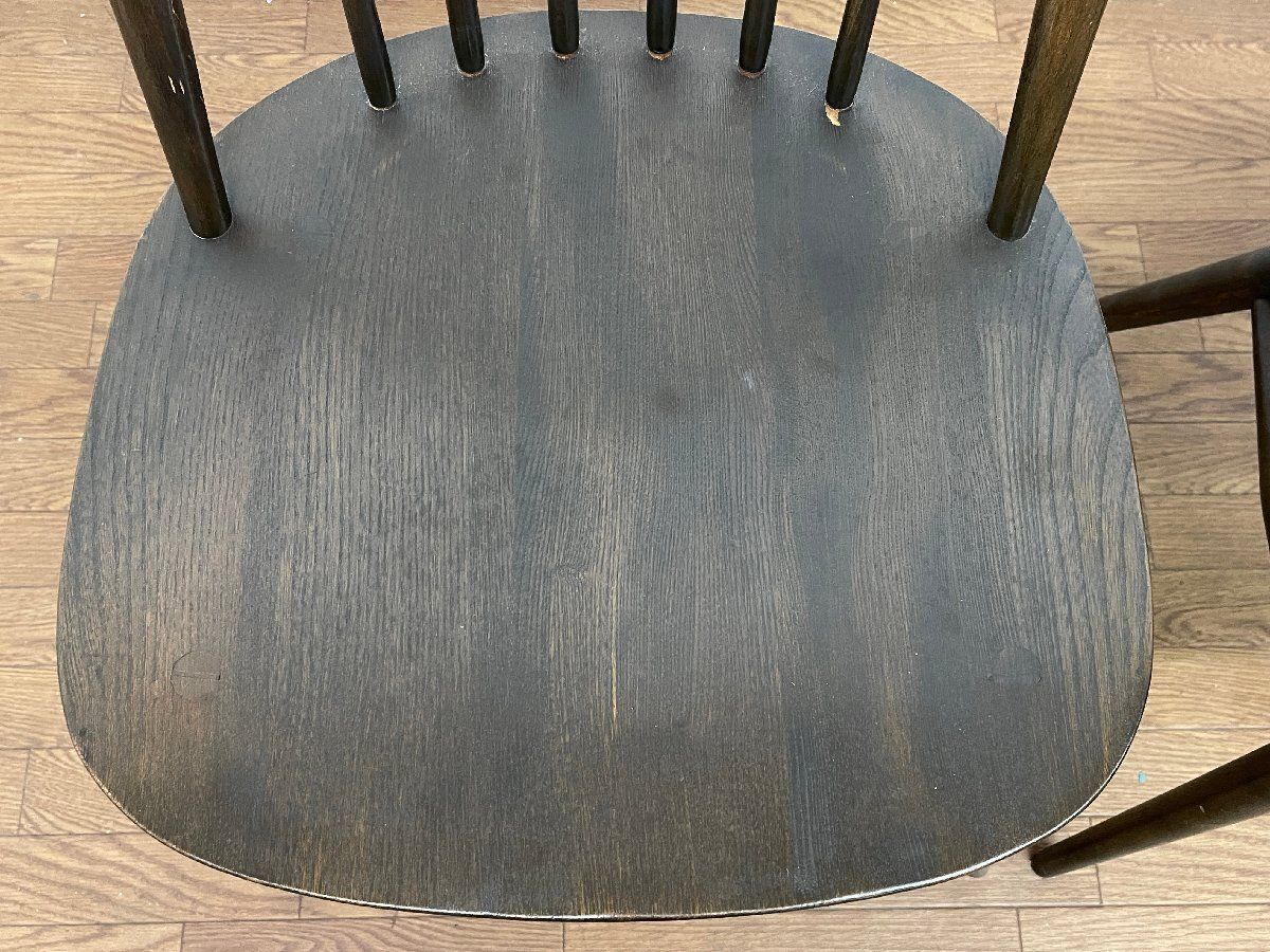 ●アーコール ERCOL クエーカ－チェア ダイニングチェア2脚セット ウィンザーチェア 椅子 英国アンティーク ヴィンテージ 貝1224