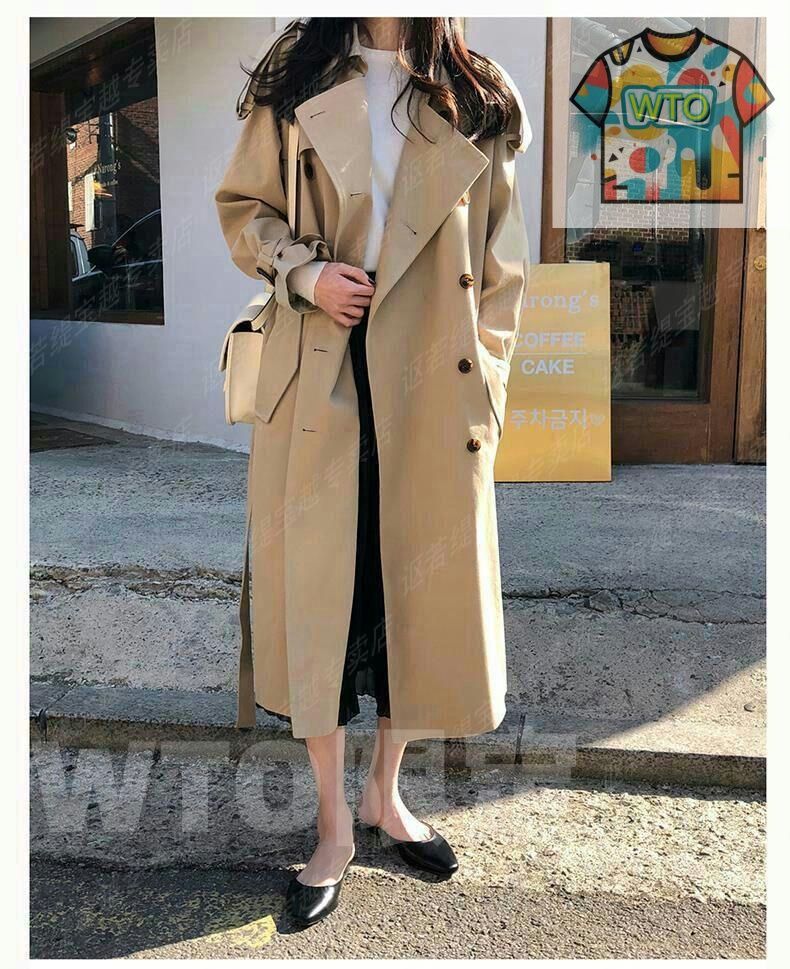 秋 韓国 レディースファッション ロングコート ゆったり -WT0輸入