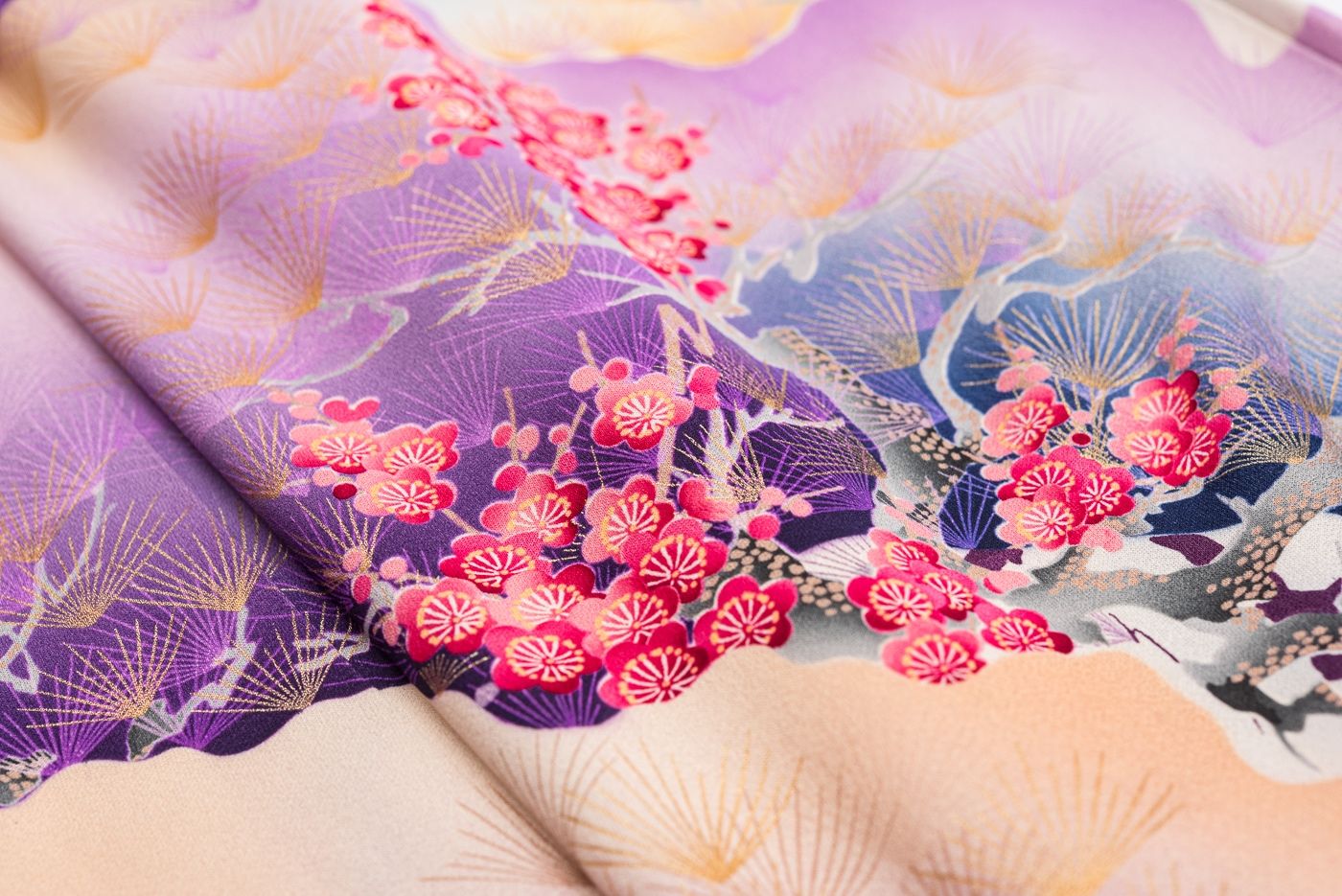 平和屋着物○豪華振袖 梅 鬼しぼ縮緬 正絹 逸品 CAAW7726yc 平和屋着物