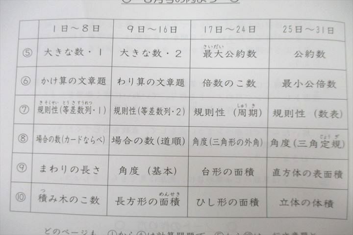 UW25-044 SAPIX サピックス 小学4年 算数 基礎力トレーニング 2〜12月