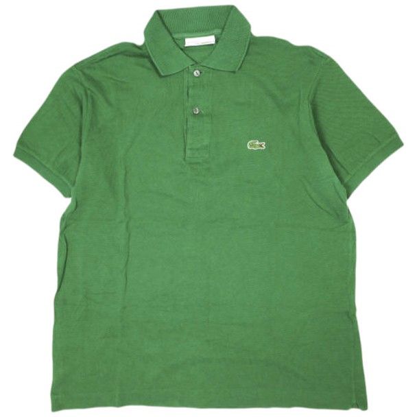 LACOSTE ラコステ フランス製 ロゴ刺繍 鹿の子ポロシャツ L1212L