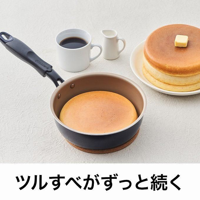 フライパン evercook エバークック ガス火専用 初めの1枚 フライパン 18cm 深型 ネイビー ドウシシャ PFOA不使用