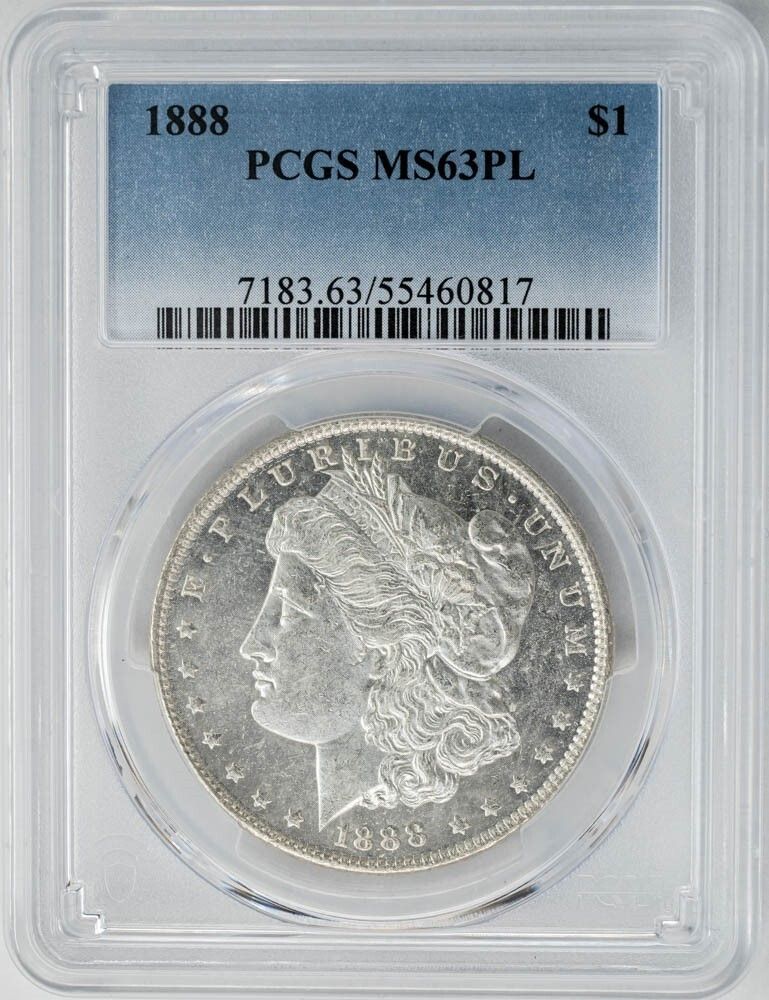 1888 Morgan Silver Dollar $ MS63 PL Proof Like PCGS 949868-2