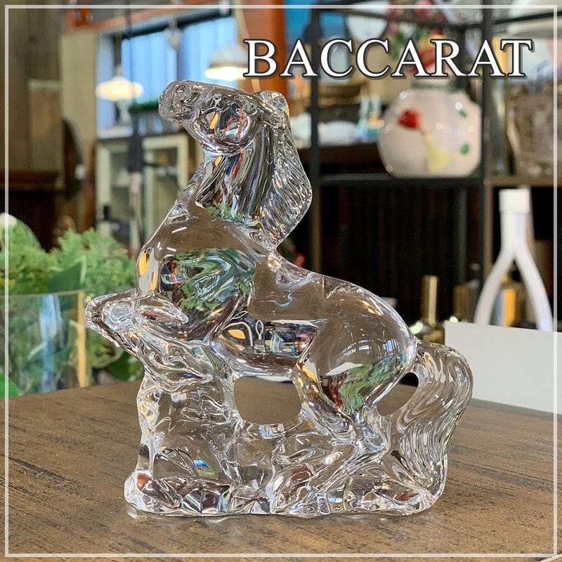 Baccarat◇バカラ/フィギュリン/クリスタルガラス/干支/馬 - 工芸品