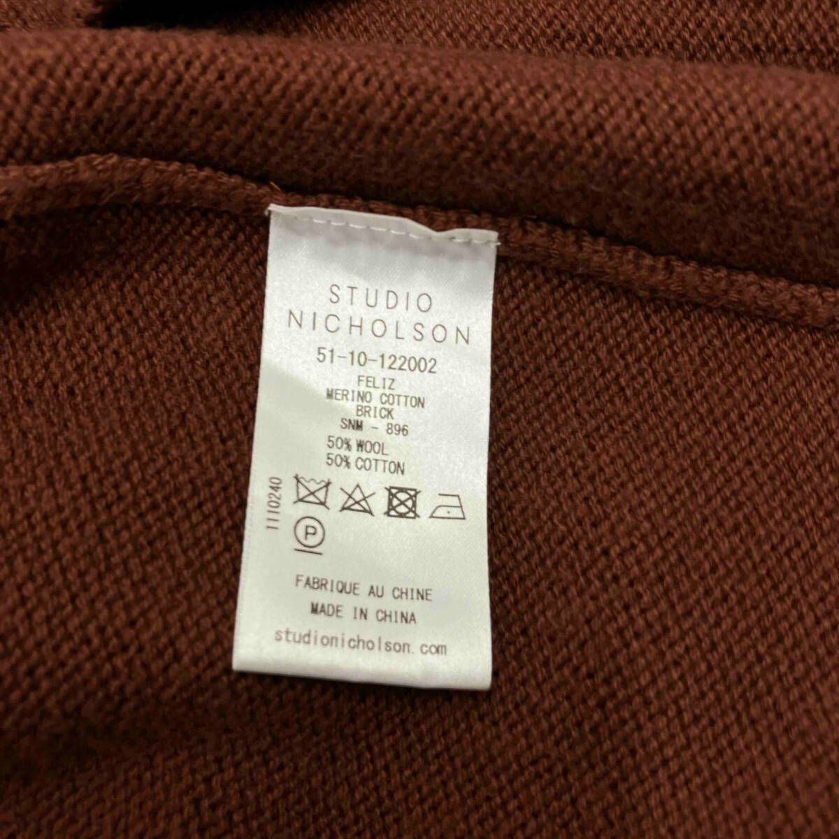 STUDIO NICHOLSON ベスト　51-10-122002 STUDIO NICHOLSON(スタジオニコルソン) / ニットベスト(厚手)/51