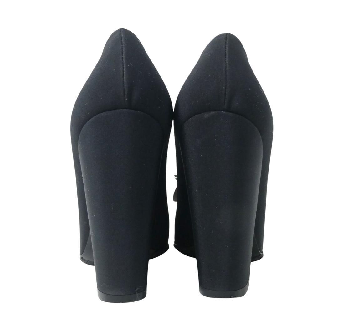 極美品 CHANEL シャネル サイズ34.5 約21.5㎝ カメリア 装飾 サテン