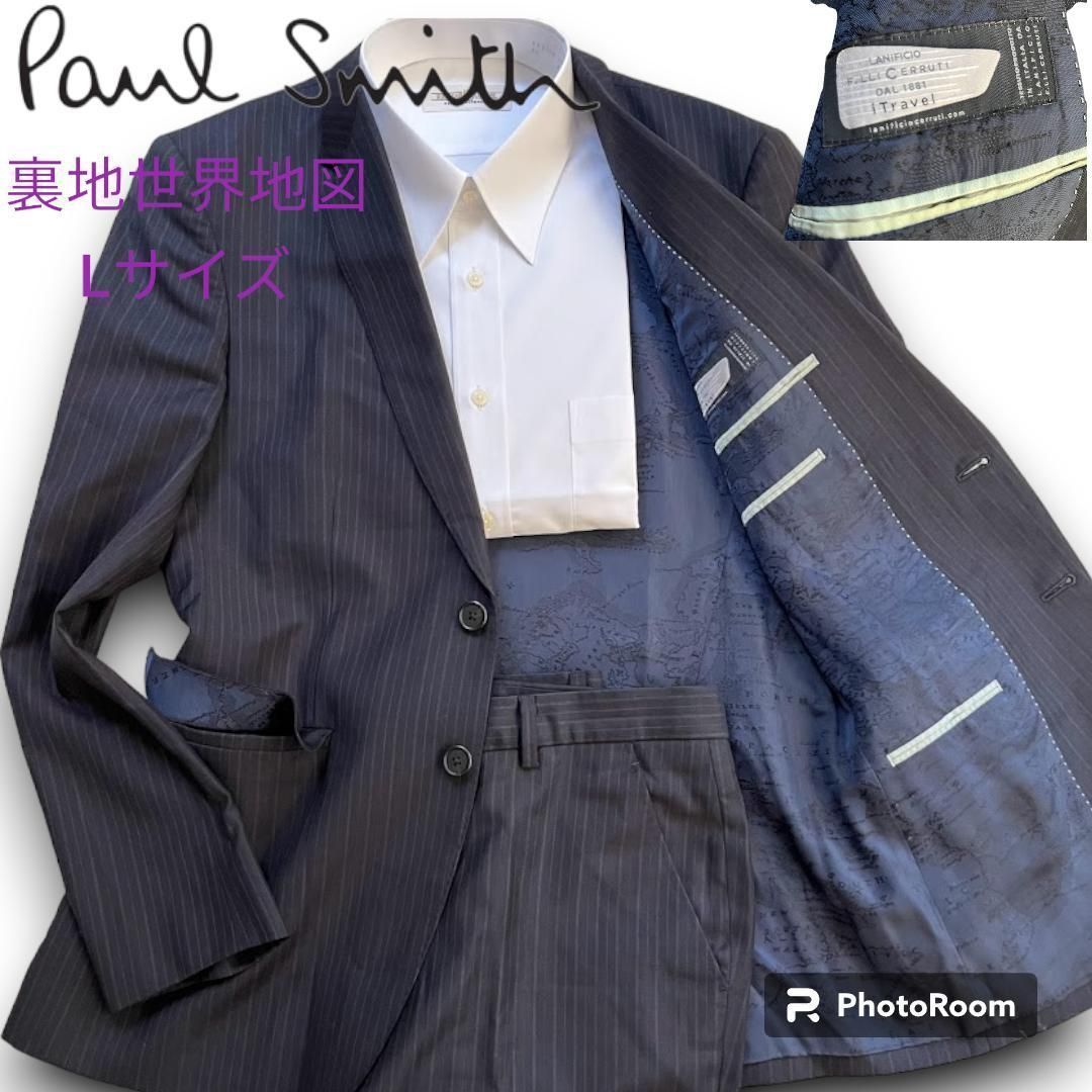 高級 Paul Smith ポールスミス CERRUTI メンズ セットアップ