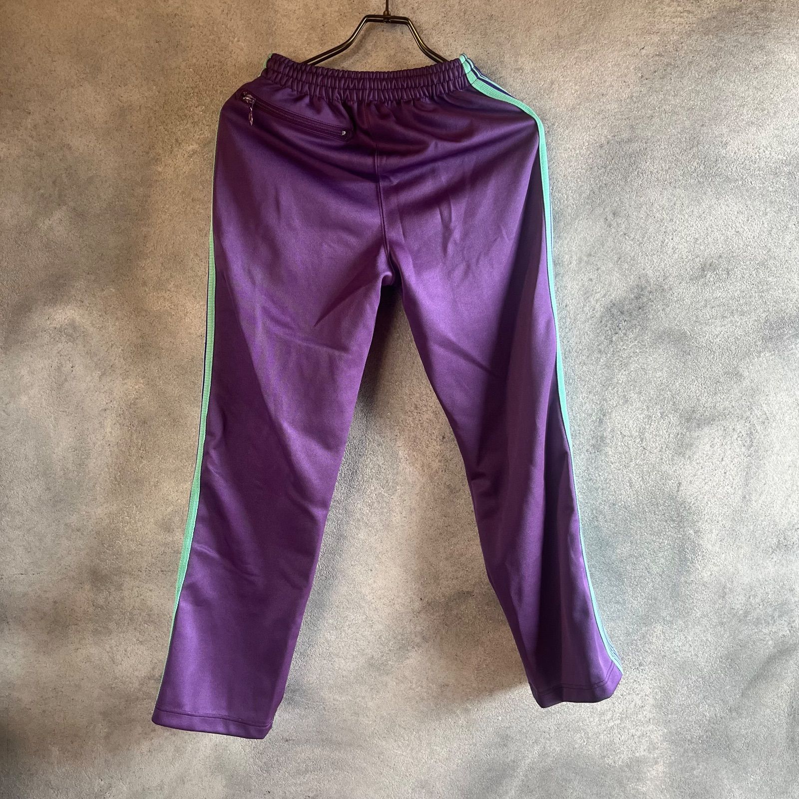 STUDIOUS×Needles Track Pant STRAIGHT ステュディオス別注 ニードルス トラックパンツ ストレート LQ397 パープル サイズ2