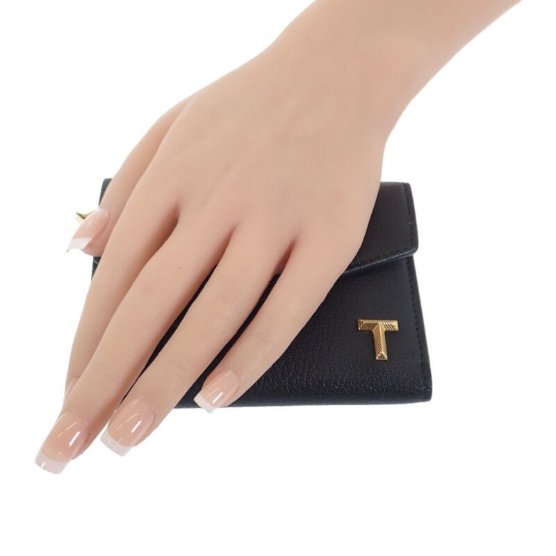 【美品】 ティファニー 三つ折り財布 Tコレクション ピンク ゴールドロゴ imgrc0159106987.jpg