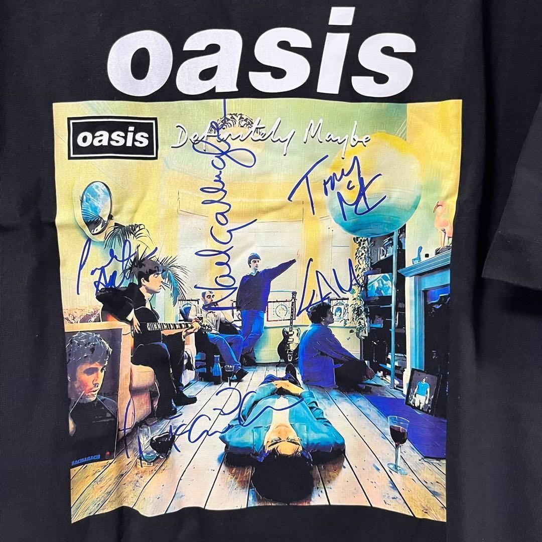 6975　レア　OASIS　オアシス　ビンテージ　UK　バンド　ロック　tシャツ 古着 00-10s Oasis アンプ UK オルタナ ロック バンド Tシャツ L