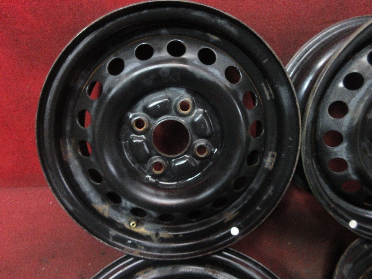 スチール ホイール 4本 トヨタ 13×5J 4穴 PCD 100 40 ハブ径 54◆5103H M