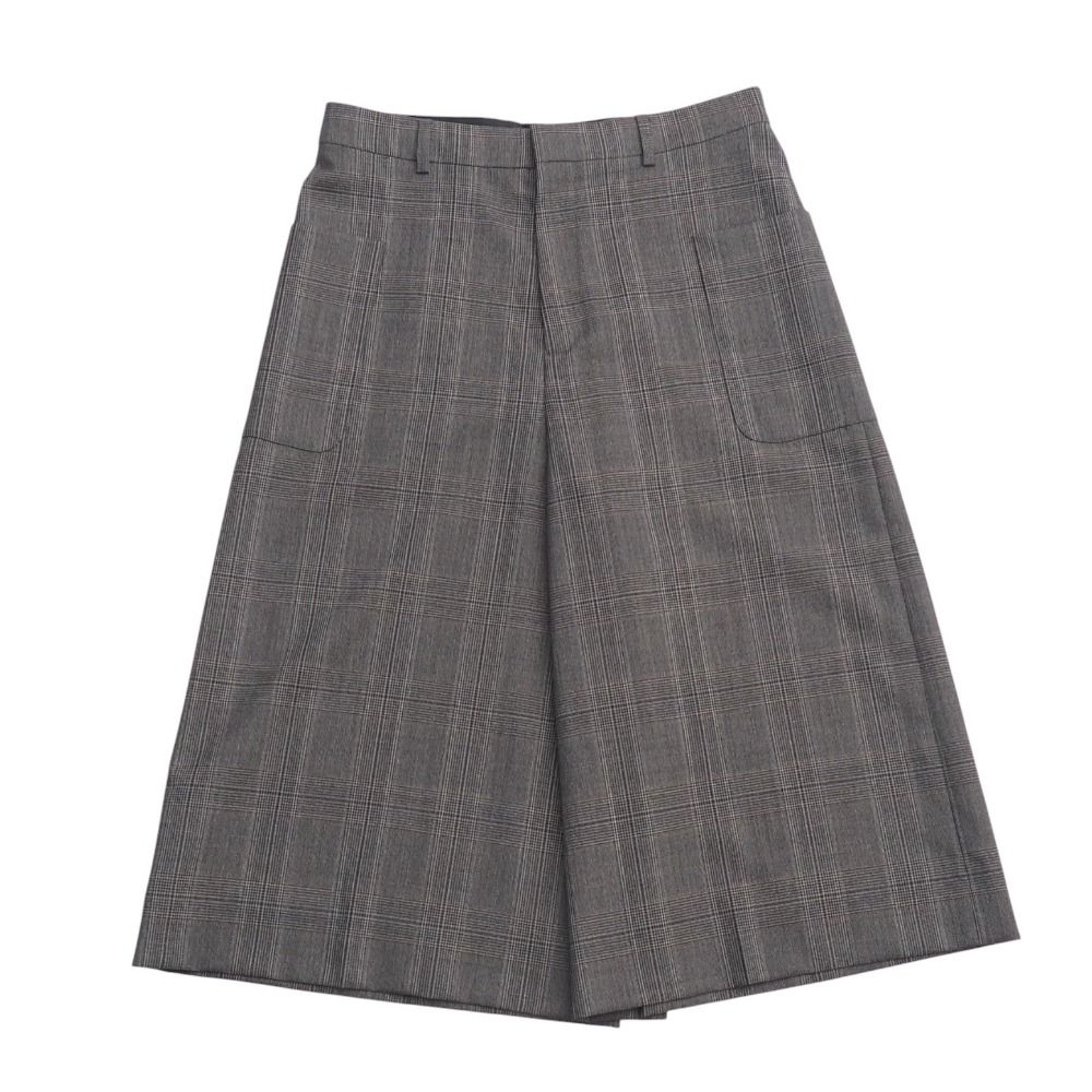 CELINE セリーヌ パンツ サイズ40 ワイド クロップドパンツ チェック柄 イタリア製 ブランド古着 20251021 RA6407