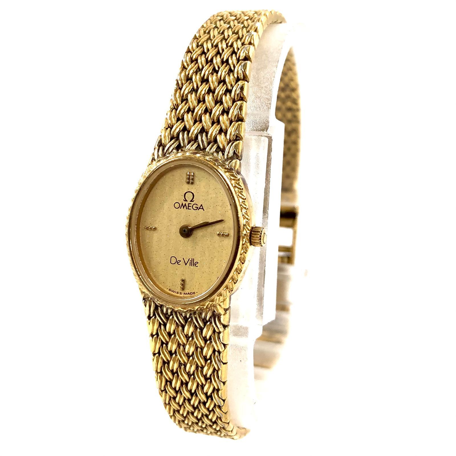 ☆美品☆【OMEGA】オメガ デビル デイト コンビ クォーツ メンズ OMEGA オメガ デビル YGコンビ デイトクオーツ 訳あり