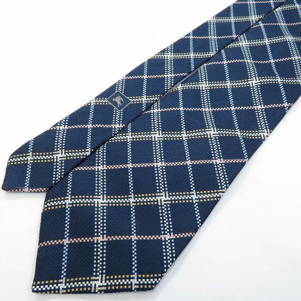 新品タグ付き】BURBERRY バーバリー ネクタイ ネイビー チェック BLACK