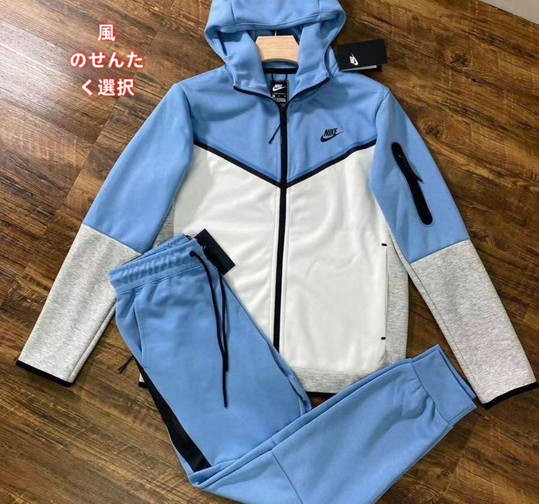 値下げします 新品 Nike TechFleece テックフリース 上下セットアップ ブルー